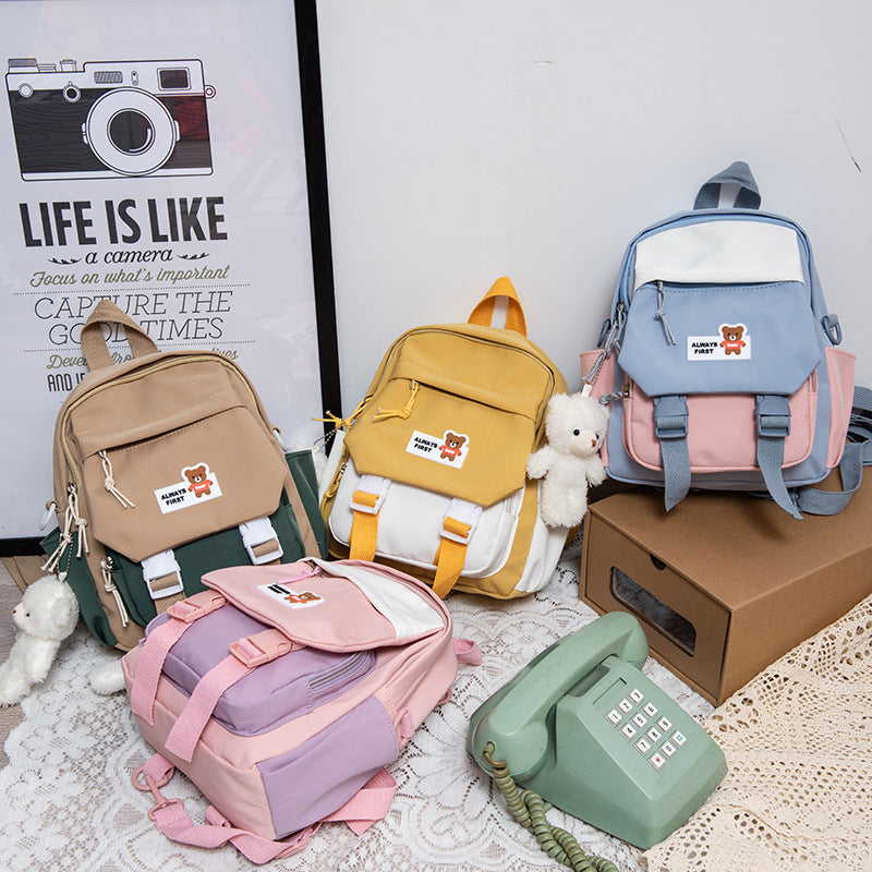 Girl Heart Oxford Cloth Small Canvas Mini Backpack
