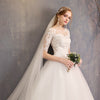 Slim Mid-sleeve Plus Size Photo Studio Wedding Dress