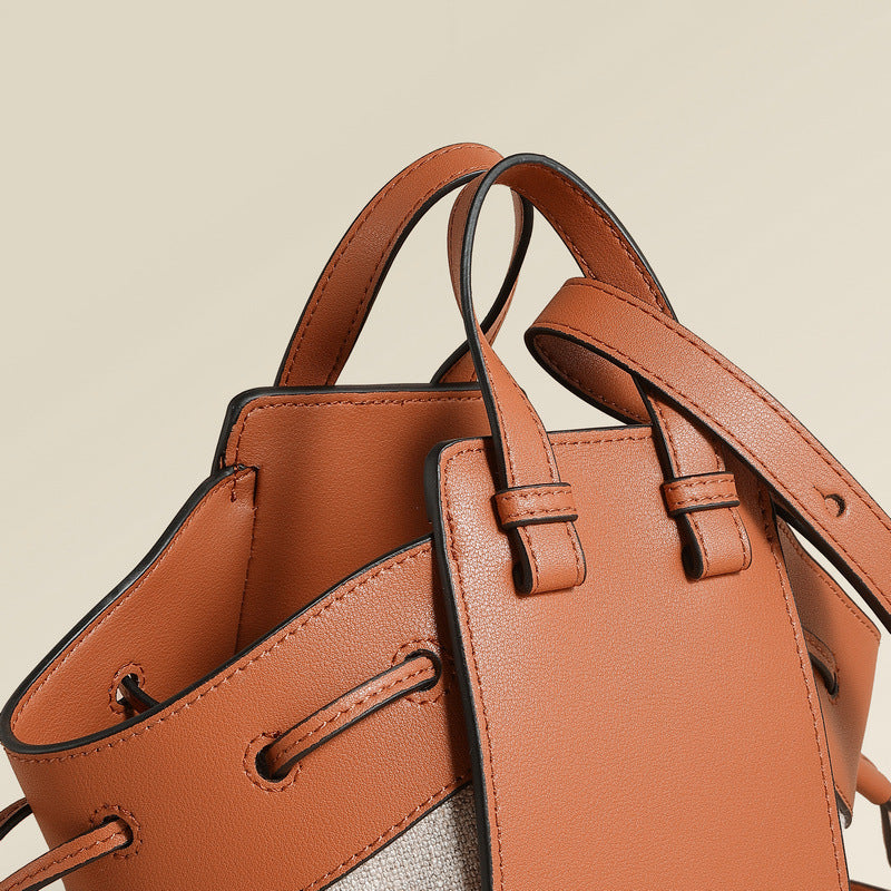 Drawstring Bucket Bag Shoulder Portable Messenger Fashion Women