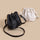Cowhide Bucket Cloud Pearl Handbag