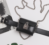 Diablo Lock Decoration Mini Square Bag Lipstick Messenger Bag Belt Waist Bag