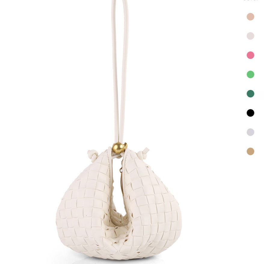 Little Gold Ball Braided Bag Cross Border Women's Bag Armpit BV Bag Female Minority