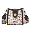 Letter Wide Shoulder Strap Casual Shoulder Bag