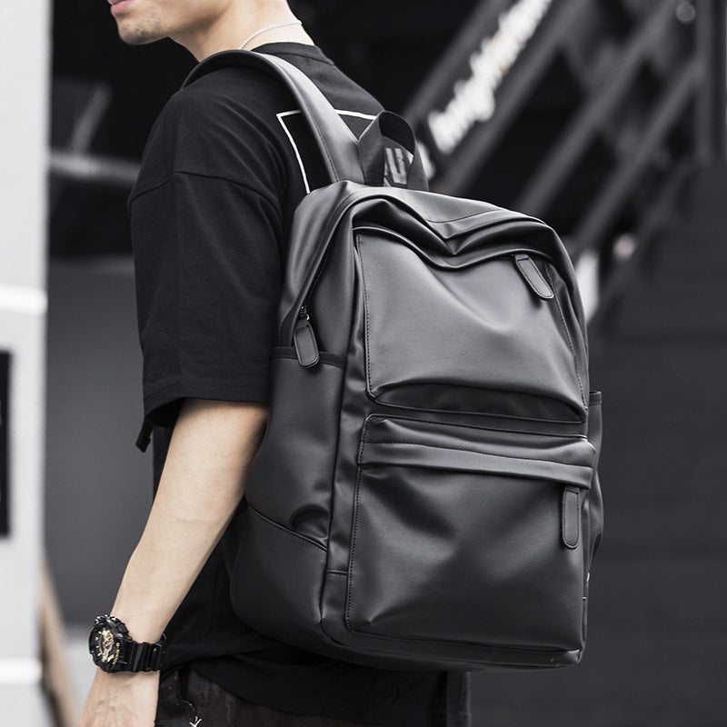 Men's Fashion Casual Solid Color Backpack