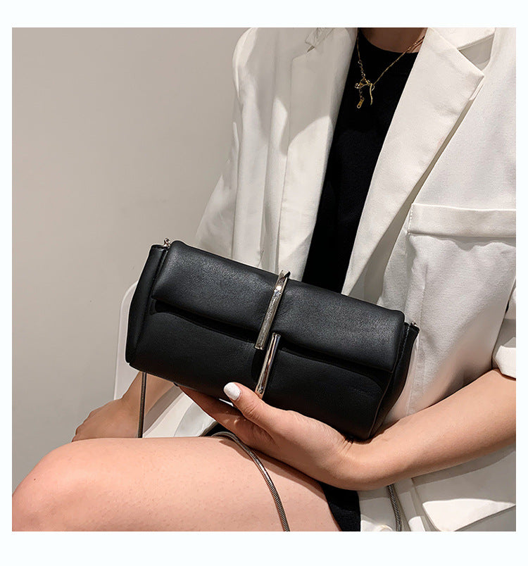 Chain PU Leather Cross-body Shoulder Bag