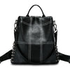 New Fashion Lychee Pattern Contrast Color Rivet Backpack