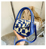 Spring Trend Retro Color Blocking Texture Bag