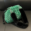 Fashionable Plush Cross Body Bag A Single Shoulder Bucket