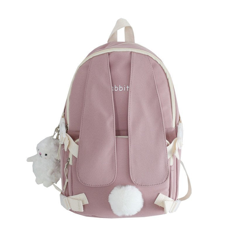 High School And College Students' Simple And Beautiful Rabbit Ears Large-capacity Backpack