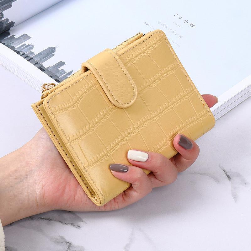 Wallet Women's Solid Color Simple Zipper Multi Slot Large Capacity