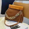 European And American Folds Portable Retro Chain Slung Fashion One-shoulder Handbag