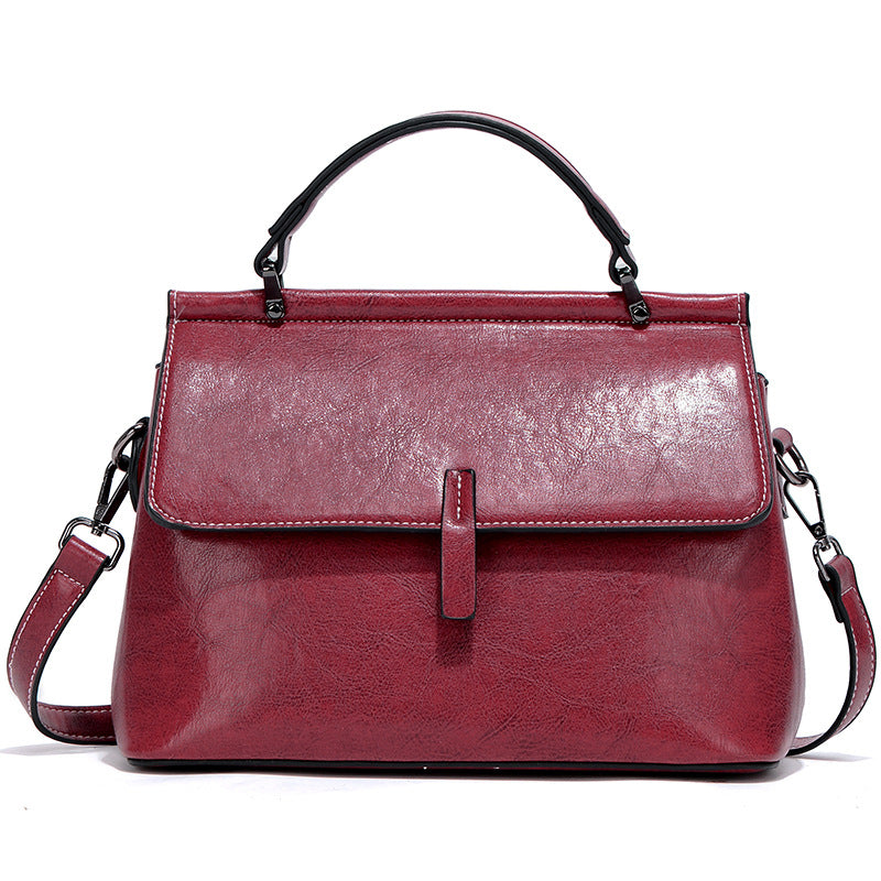 Fashion Large-capacity Leather Commuter Handbag