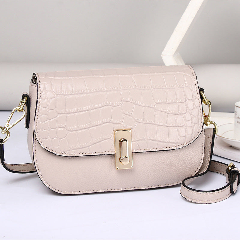 Small Square Top Layer  Lock Crossbody Shoulder Bag