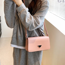 Fashion Pure Color Simple Net Red Style Small Square Bag