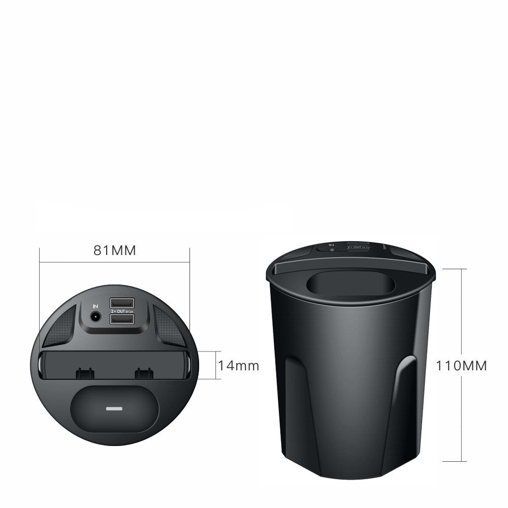 Fast Two In One Car Wireless Charging Cup