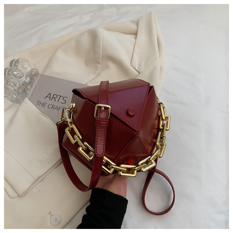 Women's Three-dimensional Diamond Chain Handbag