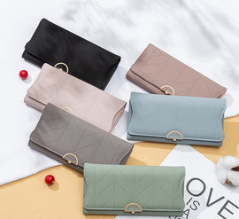 Women's Tri-Fold Large Capacity Clutch Wallet