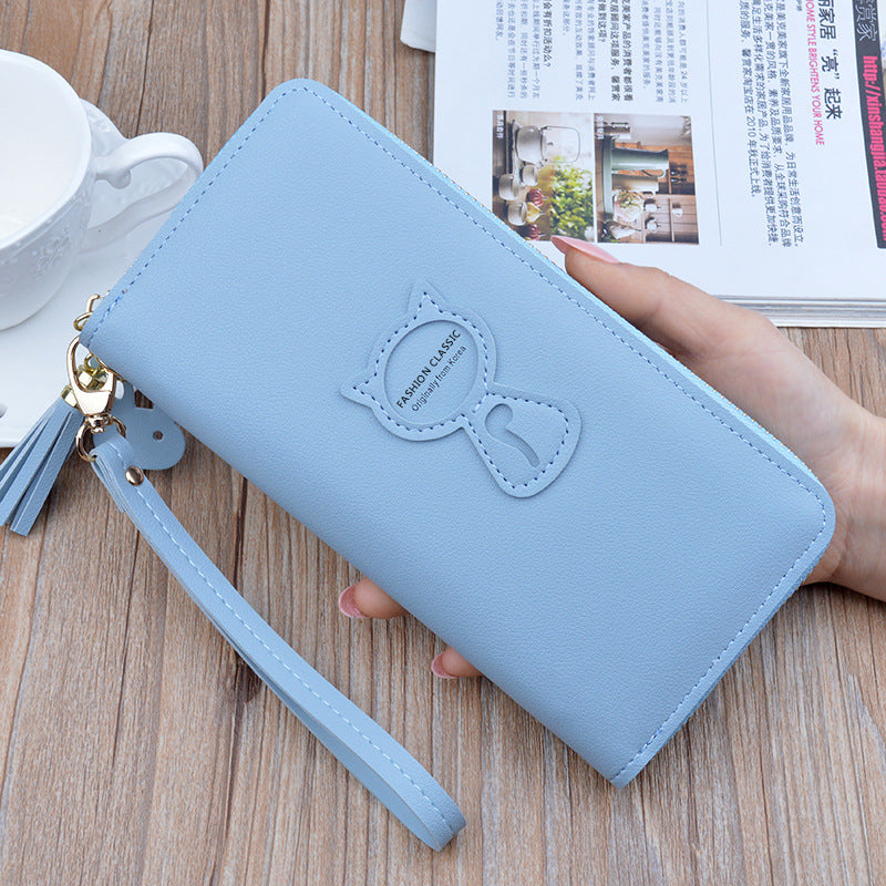 Female Zipper Tassel Fashion Wallet Large Capacity Wallet Mobile Phone Bag