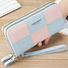 Three Color Splicing Zipper Mobile Phone Bag Wallet
