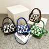 Spring Trend Retro Color Blocking Texture Bag