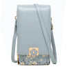 Korean Style PU Double Zip Flap Shoulder Crossbody Bag
