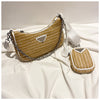 Straw Bag Female Summer French Niche Design Three-in-one Single Shoulder Messenger Woven Bag