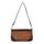 Frosted Color-blocking PU Small Square Long Zipper One-shoulder Messenger Bag