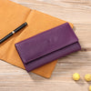 Ladies New European And American First Layer Leather Long Wallet