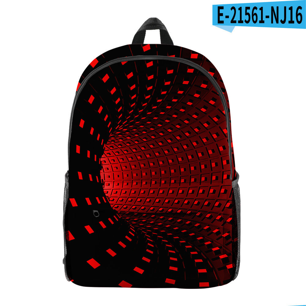 Personality Elements Tie-dye Peripheral Digital Color Backpack