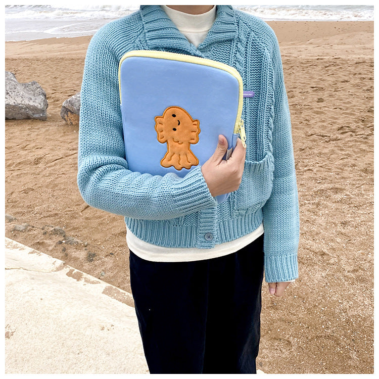 Korean Ins Wind Cartoon Cute Embroidery IPad Case