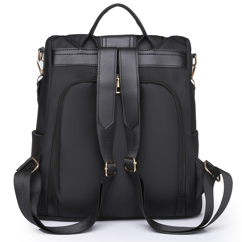 Women's Korean Style Rhombus Oxford Cloth Backpack