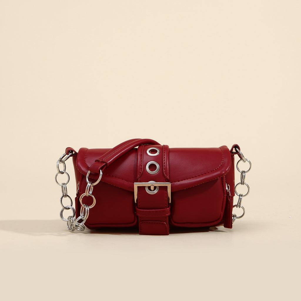 Niche Design Mini Retro Ring Chain Underarm Bag