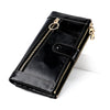 Fashion Personality Vintage Oil Waxed Leather Ladies Wallet