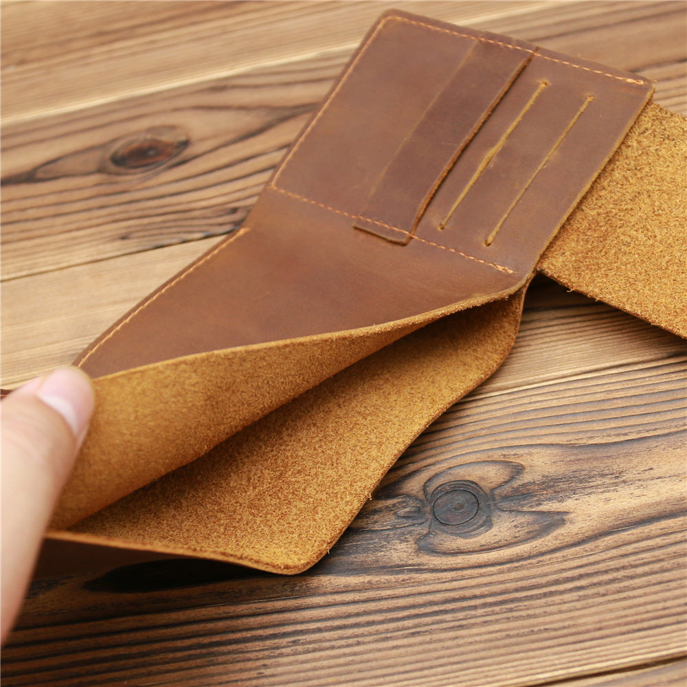 Men's Retro Crazy Horse Leather Wallet