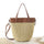 Simple Solid Color Straw Bag Women's One-shoulder Messenger