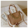 Pleated Handbag Chain Embellished One-Shoulder Span