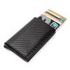 RFID Metal Magnetic Holder Men's PU Automatic Card Box