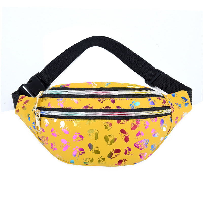 Multifunctional Lady Mobile Phone Fashion Double Zipper Waist Bag