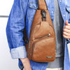 Casual Fashion Men's USB Charging Chest Bag