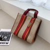 Fashion High-quality Striped Contrasting Color Shopping Bag