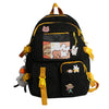 Women's Shoulder Contrast Color Cute Large Capacity Schoolbag