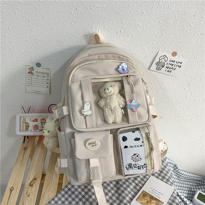 Large-capacity Schoolbag Female Korean Cartoon Backpack