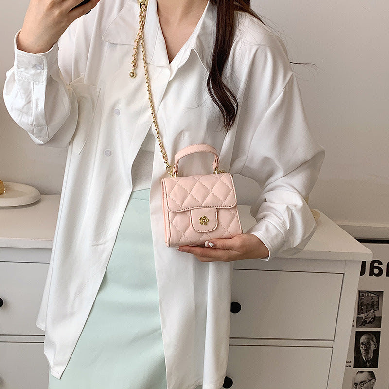 Portable Small Square Bag Chain One Shoulder Crossbody Satchel Lipstick