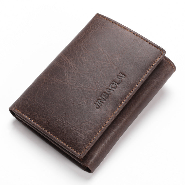 Men Fashion Leather Shield Anti Theft Wallet