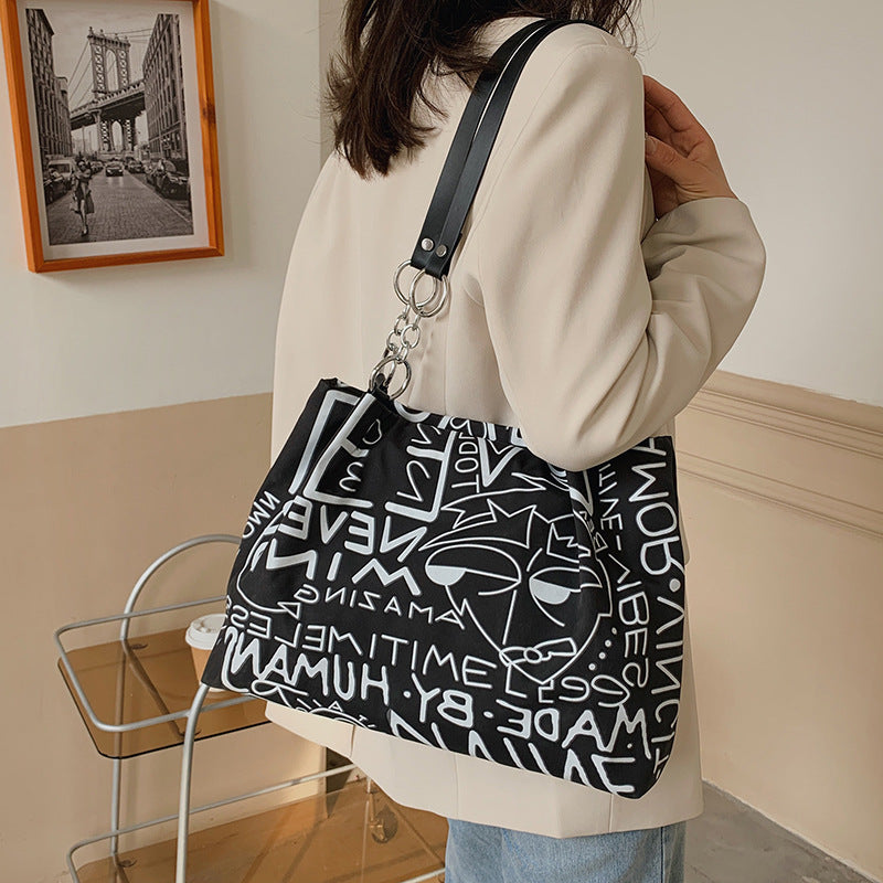 Graffiti Women's Large Capacity Tote Bag For Commuting