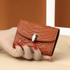Snake Head Buckle Organ Card Holder Female Snake Embossed Leather
