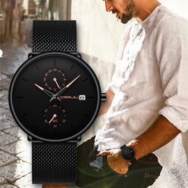 New Men's Starry Sky Fashion Simple Business Watch