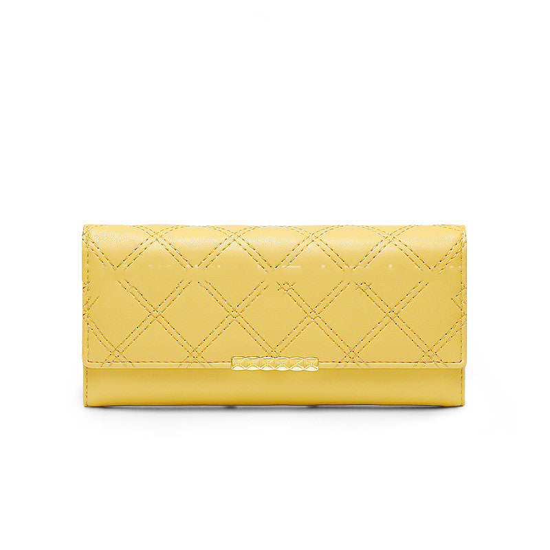 Fashion Rhombus Long Ladies Hand Wallet