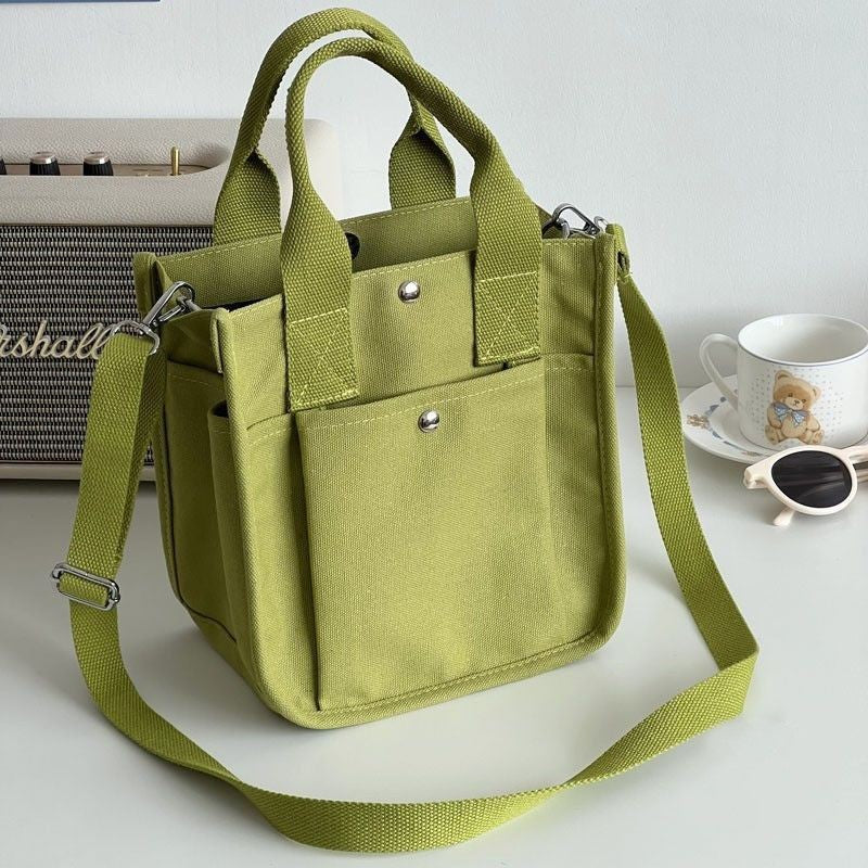 Canvas Crossbody Bag With Large Capacity