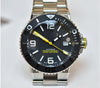 Men's Steel Band 3-pin Calendar 24-hour Sweep Second Watch